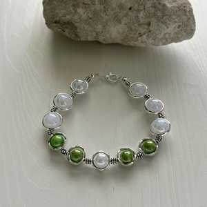 Karkötő, Ékszer, Karkötő, Karperec, Ékszerkészítés, Gyöngyfűzés, gyöngyhímzés, MESKA