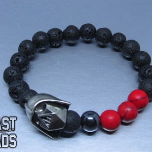 Red Lightsaber - Darth Vader karkötő - ékszer - karkötő - karkötő medállal - Meska.hu