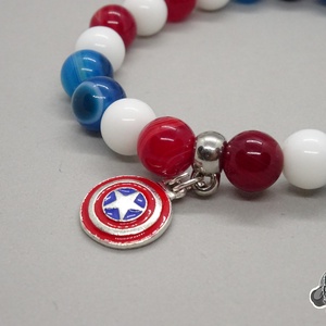 Classic Captain America  - Amerika kapitány karkötő - ékszer - karkötő - bogyós karkötő - Meska.hu