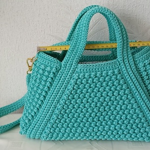 Saját készítésű horgolt táska - táska & tok - kézitáska & válltáska - alkalmi táska - Meska.hu