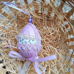 Lila Húsvéti tojás  - otthon & életmód - dekoráció - fali és függő dekoráció - függődísz - Meska.hu