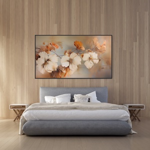 Barackszínű virágválogatás festmény (2. rész) - művészet - festmény - akril - Meska.hu