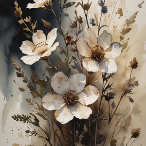 Kontrasztos színek virágválogatás festmény (1. rész), Művészet, Festmény, Akril, Festészet, MESKA