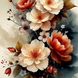 Kontrasztos színek virágválogatás festmény (2. rész), Művészet, Festmény, Akril, Festészet, MESKA