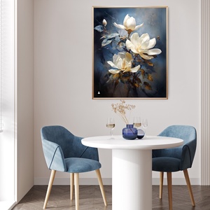 Kék virágválogatás festmény (1. rész) - művészet - festmény - akril - Meska.hu