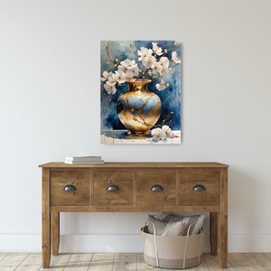 Kék virágválogatás festmény (3. rész) - művészet - festmény - olajfestmény - Meska.hu