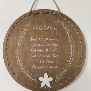 Házi áldás fatábla - Meska.hu