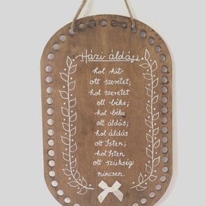 Házi Áldás fatábla - Meska.hu