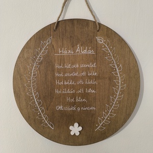 Házi áldás fatábla - Meska.hu