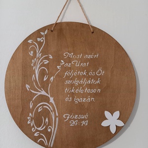 Biblia Idézet fatábla, Otthon & Életmód, Vallás, Házi áldás, Famegmunkálás, MESKA