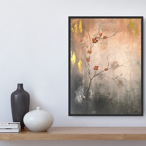 Aranyfényű tavasz � Egyedi, kézzel festett minimalista akril festmény - művészet - festmény - akril - Meska.hu