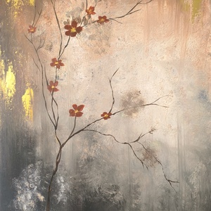 Aranyfényű tavasz � Egyedi, kézzel festett minimalista akril festmény - művészet - festmény - akril - Meska.hu