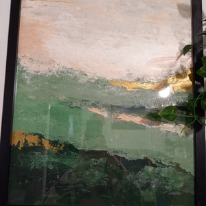 Absztrakt festmény (natúr színvilág) - művészet - festmény - akril - Meska.hu