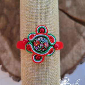 Matyó nemzetiszín kézműves sujtás hajgumi/ karkötő - ékszer - fülbevaló - lógó fülbevaló - Meska.hu