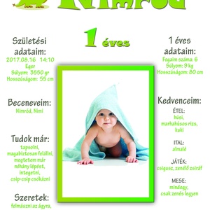 Születésnapi Babaposzter- Fiús - Meska.hu