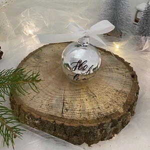 Egyedi karácsonyi üveggömb 6cm - karácsony - karácsonyi lakásdekoráció - karácsonyfadíszek - Meska.hu