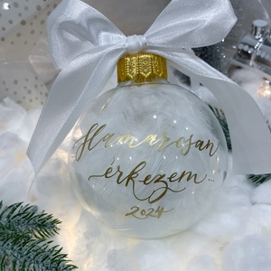 Átlátszó egyedi karácsonyfa dísz (tollal töltve) - karácsony - karácsonyi lakásdekoráció - karácsonyfadíszek - Meska.hu