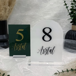 Festett plexi asztalszám, Esküvő, Dekoráció, Asztaldísz, Mindenmás, MESKA