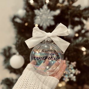 Átlátszó, szivárványos karácsonyfa dísz -10cm, Karácsony, Karácsonyi lakásdekoráció, Karácsonyfadíszek, Mindenmás, MESKA