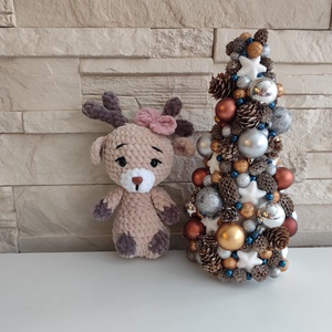 Kézzel horgolt karácsonyi rénszarvas - játék & sport - plüssállat & játékfigura - más figura - Meska.hu