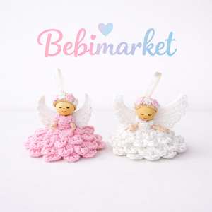 Egyedi kézzel horgolt angyalka -10-12 cm karácsonyi dísz/ajándék  - karácsony - karácsonyi lakásdekoráció - karácsonyfadíszek - Meska.hu