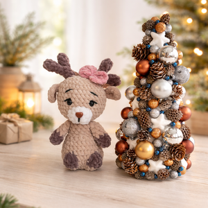 Kézzel horgolt karácsonyi rénszarvas - Meska.hu