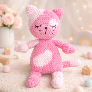 Szundipajti horgolt cicus � a legpuhább alvóbarát - baba - mama - baba játékok - szundikendő, alvóka - Meska.hu