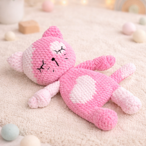 Szundipajti horgolt cicus � a legpuhább alvóbarát - baba - mama - baba játékok - szundikendő, alvóka - Meska.hu