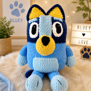 Horgolt Bluey kutyus � 40 cm, Játék & Sport, Plüssállat & Játékfigura, Kutya, Horgolás, MESKA