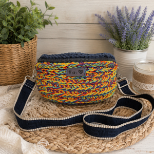 Horgolt Crossbody Övtáska - Meska.hu