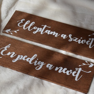 Esküvői tábla, fa tábla - Meska.hu