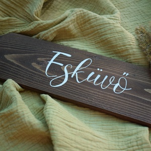 Esküvői irányjelző fa nyíl - Meska.hu