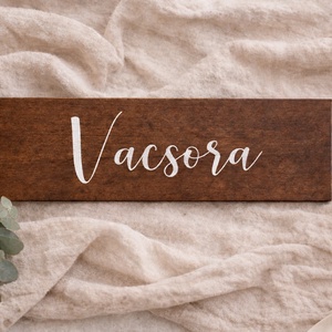 Vacsora feliratú tábla, Esküvő, Dekoráció, Tábla & Jelzés, Famegmunkálás, MESKA