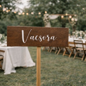 Vacsora feliratú tábla - esküvő - dekoráció - tábla & jelzés - Meska.hu