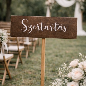 Szertartás feliratú tábla, Esküvő, Dekoráció, Tábla & Jelzés, Famegmunkálás, MESKA