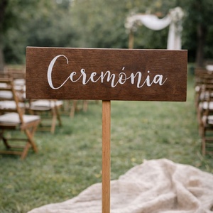 Ceremónia feliratú tábla - esküvő - dekoráció - tábla & jelzés - Meska.hu
