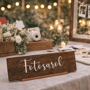 Esküvői fotósarok tábla � Fotósarok � rusztikus esküvői dekor � fa felirat - Meska.hu