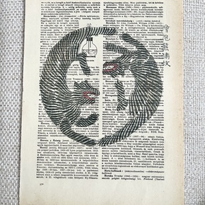 Tigris, tigrisek, tigrises, japán, kép, könyv, könyvlap, lexikon lapon - otthon & életmód - dekoráció - kép & falikép - poszter - Meska.hu