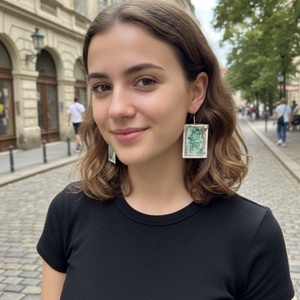 Régi vintage bélyeg fülbevaló Budapest - ékszer - fülbevaló - lógó fülbevaló - Meska.hu