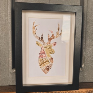 Szarvasos karácsonyi bélyeg kép - Meska.hu