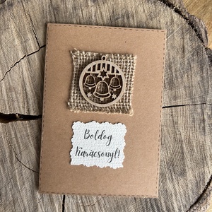 Kézzel készített karácsonyi képeslap, üdvözlőlap, ajándékkísérő, kártya, ajándék borítékkal, Karácsony, Karácsonyi ajándékozás, Karácsonyi képeslap, üdvözlőlap, ajándékkísérő, Papírművészet, Fotó, grafika, rajz, illusztráció, MESKA