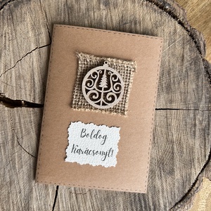 Kézzel készített karácsonyi képeslap, üdvözlőlap, ajándékkísérő, kártya, ajándék borítékkal - karácsony - karácsonyi ajándékozás - karácsonyi képeslap, üdvözlőlap, ajándékkísérő - Meska.hu