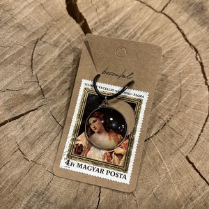 Régi vintage bélyeg nyaklánc festmény - Meska.hu