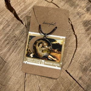 Régi vintage bélyeg nyaklánc festmény - Meska.hu