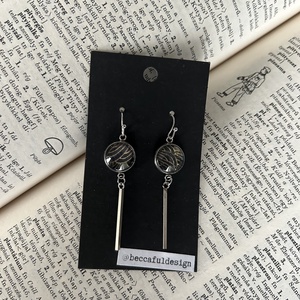 Japán hullám fülbevaló, Ékszer, Fülbevaló, Csillár fülbevaló, Papírművészet, Ékszerkészítés, MESKA