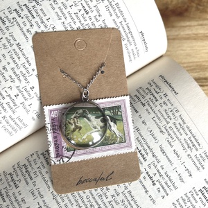 Régi vintage bélyeg nyaklánc agár kutya kutyás - Meska.hu