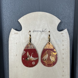 Japán darumadaras fülbevaló - Meska.hu