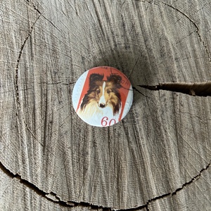 Collie Retro vintage Postabélyeg bélyeg Kitűző - Meska.hu