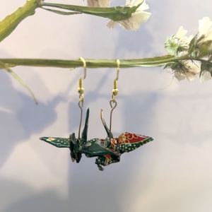 Japán darumadaras origami fülbevaló - Meska.hu