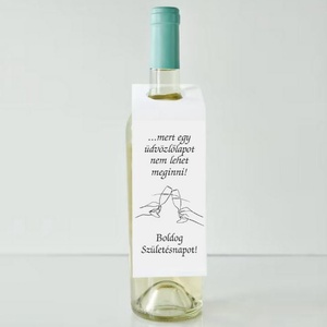 Borosüveg, boros, bor címke, üveg, üvegre tehető, születésnap, születésnapra, boldog születésnapot, Otthon & Életmód, Papír, írószer, Ajándékkísérő, Ajándékozás kellékei, Fotó, grafika, rajz, illusztráció, MESKA